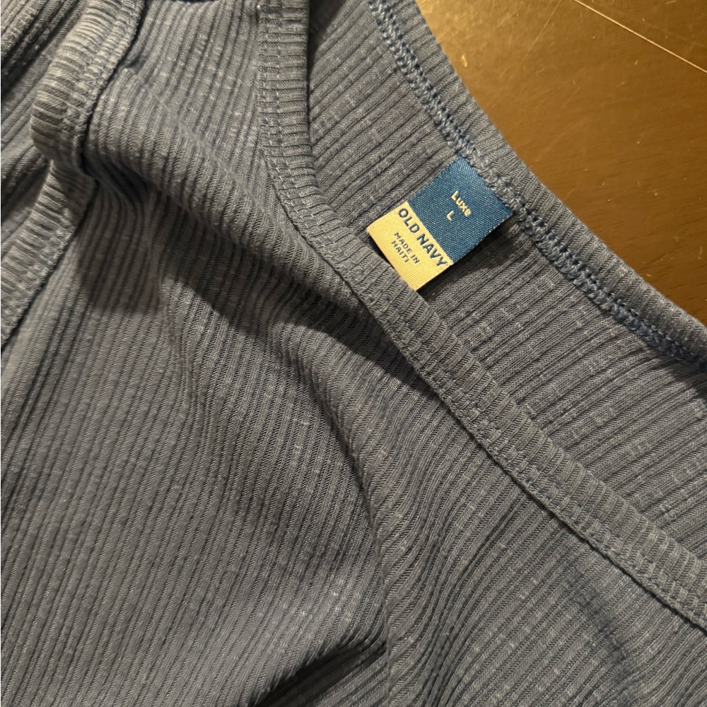 Old Navy Luxe Ribbed Sleeveless Top, Blue- Size L - Picture 4 of 4